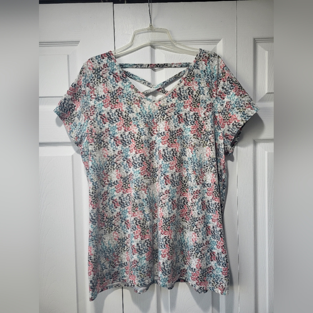 Pure Jill Fit Cross Strap Tee, Size XL